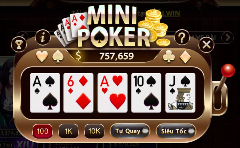 Mini Poker – Sự kết hợp hoàn hảo giữa Poker và Slot