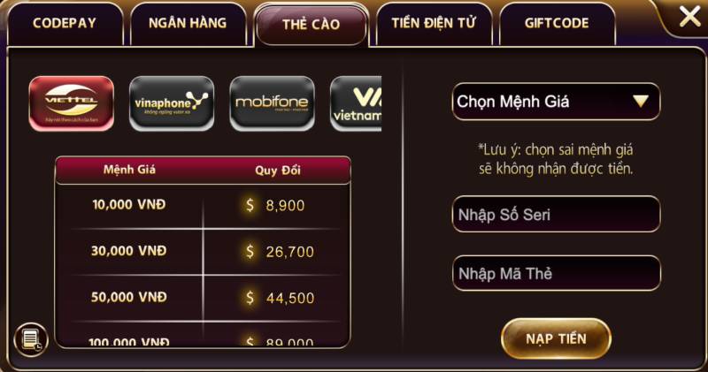  Nạp Tiền Bằng Thẻ Cào – Dễ Dàng Chỉ Với Vài Cú Click